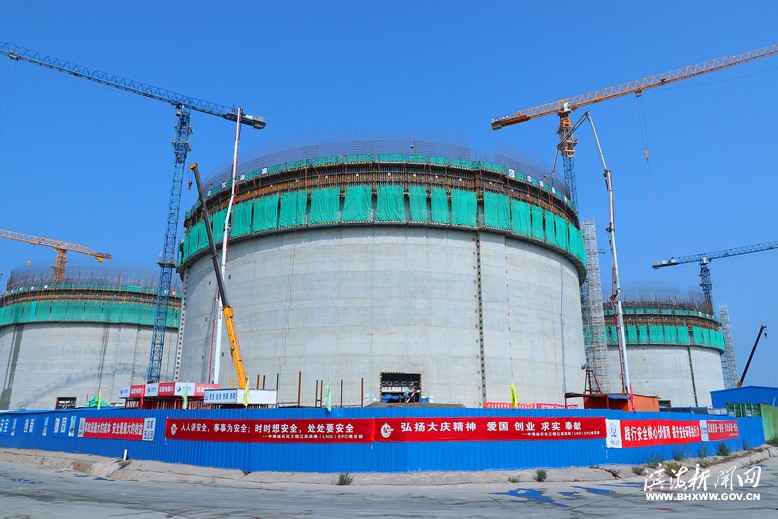 中海油濱海LNG項目建設現(xiàn)場